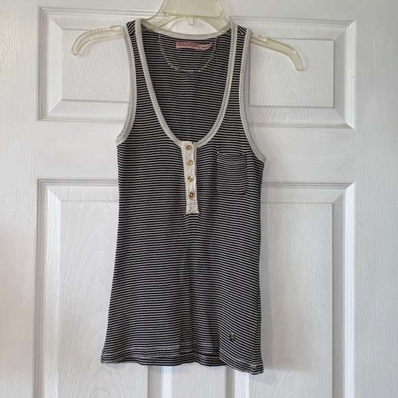 Juicy Couture Striped Button Front Tank - Picture 1 of 5